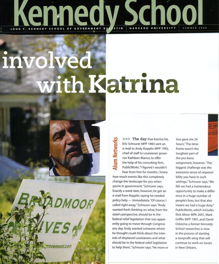 Kennedy School Involved with Katrina